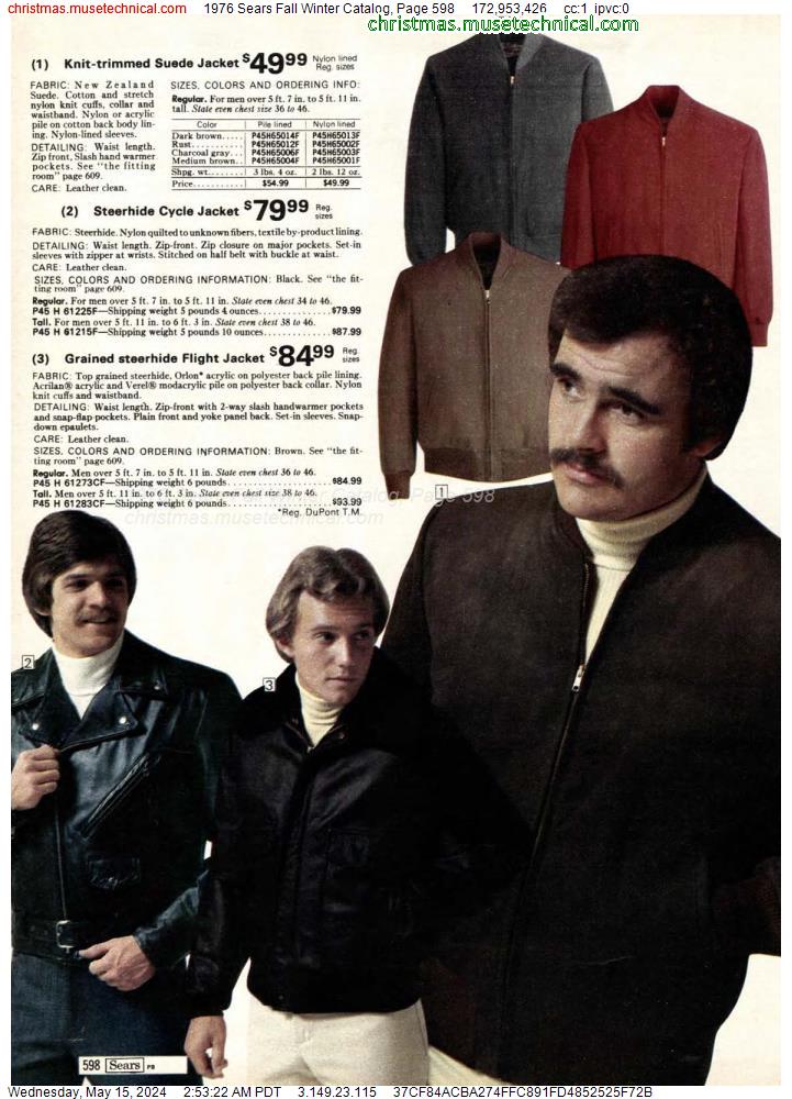 1976 Sears Fall Winter Catalog, Page 598