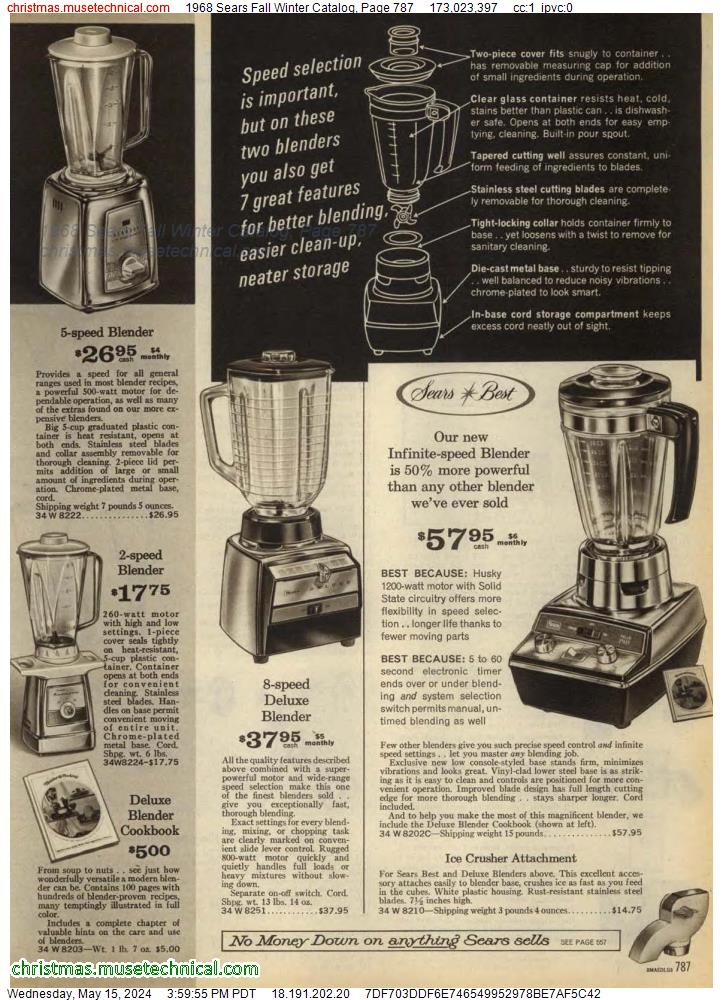 1968 Sears Fall Winter Catalog, Page 787