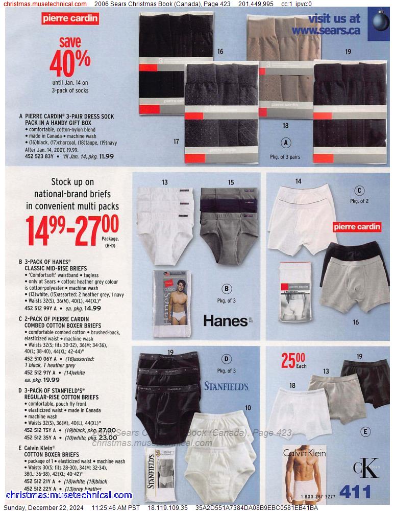 2006 Sears Christmas Book (Canada), Page 423