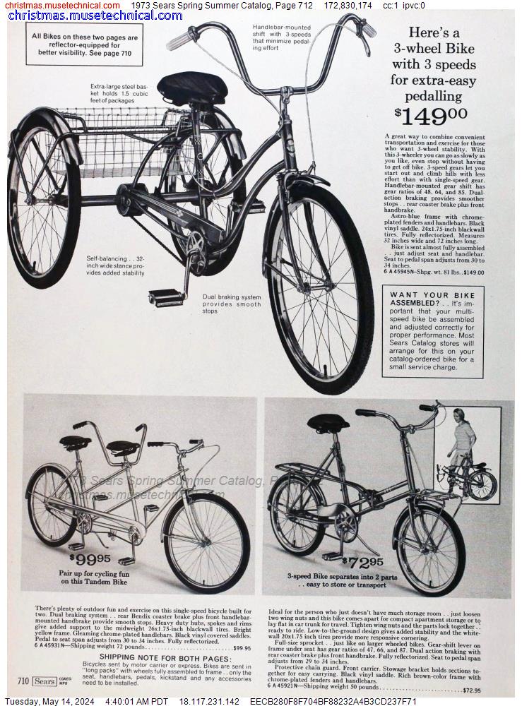 1973 Sears Spring Summer Catalog, Page 712