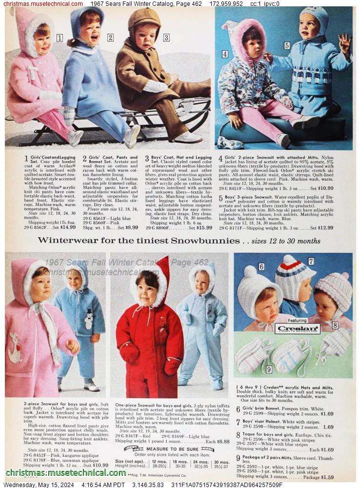 1967 Sears Fall Winter Catalog, Page 462