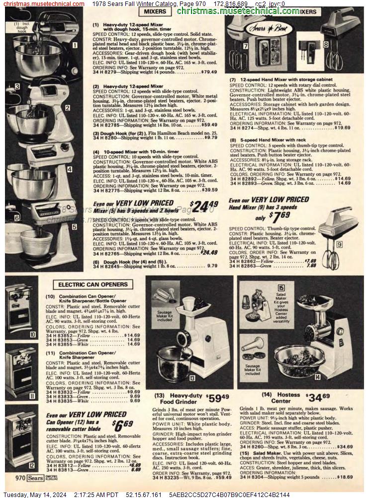 1978 Sears Fall Winter Catalog, Page 970