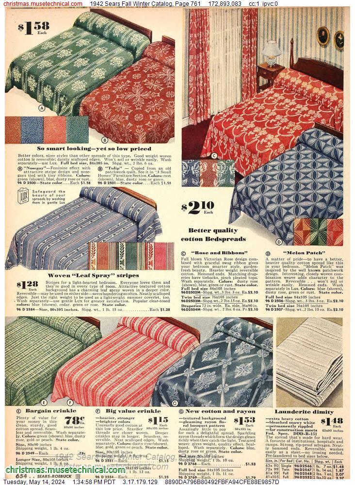 1942 Sears Fall Winter Catalog, Page 761