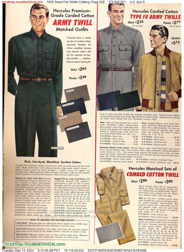 1955 Sears Fall Winter Catalog, Page 528