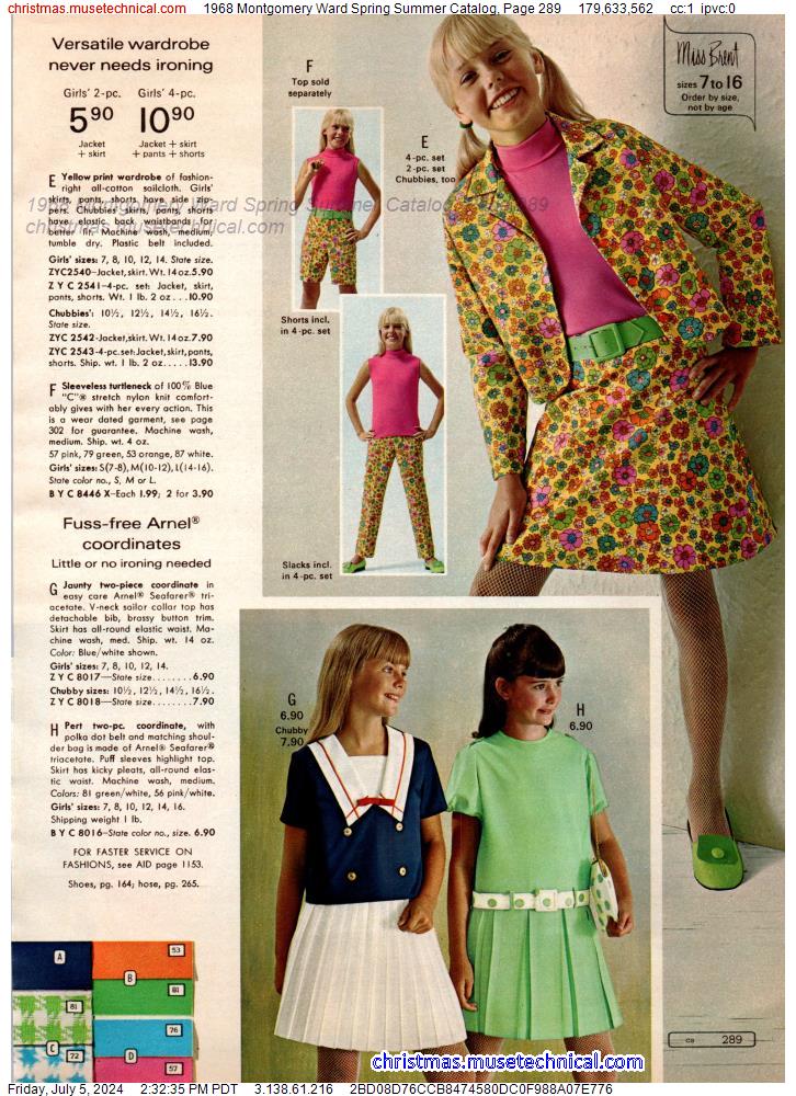 1968 Montgomery Ward Spring Summer Catalog, Page 289