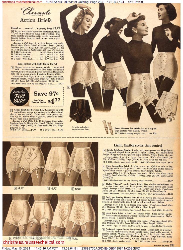 1958 Sears Fall Winter Catalog, Page 283