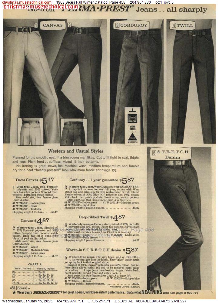 1968 Sears Fall Winter Catalog, Page 458