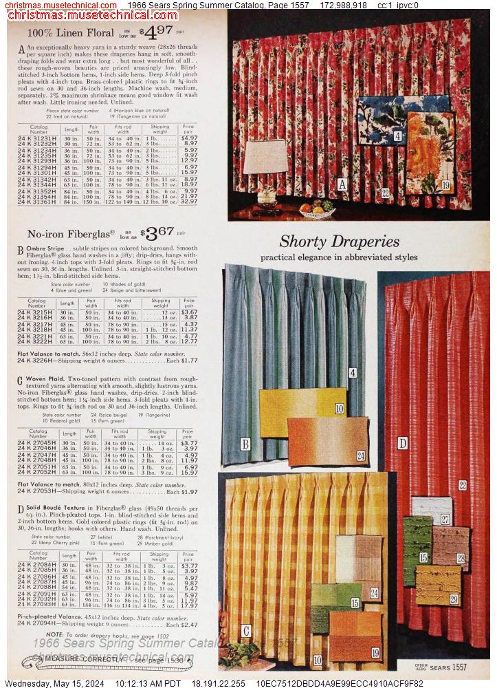1966 Sears Spring Summer Catalog, Page 1557