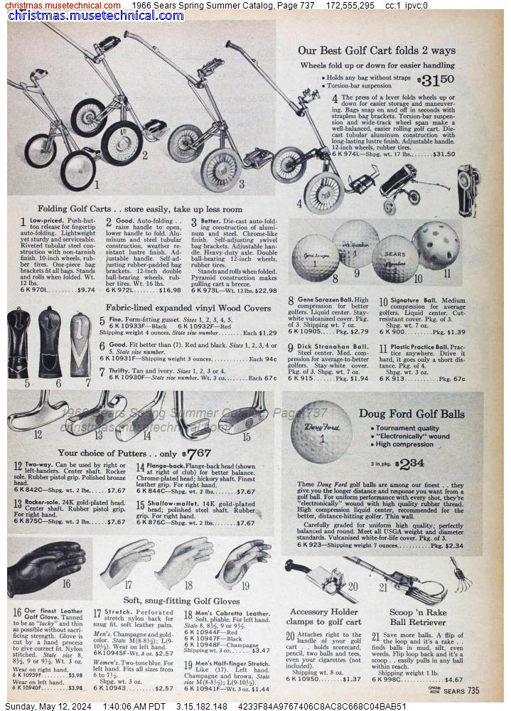 1966 Sears Spring Summer Catalog, Page 737