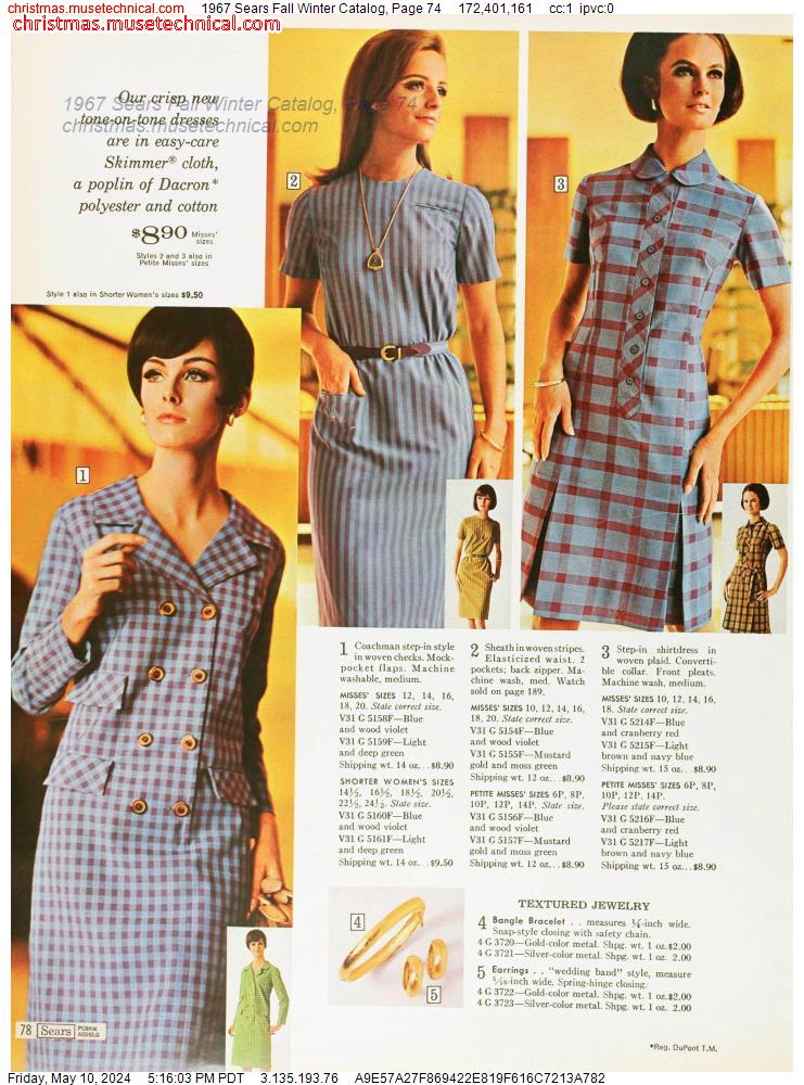 1967 Sears Fall Winter Catalog, Page 74