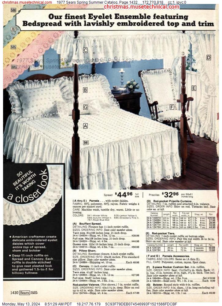 1977 Sears Spring Summer Catalog, Page 1432