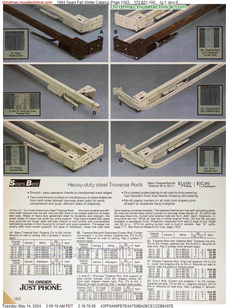 1984 Sears Fall Winter Catalog, Page 1303