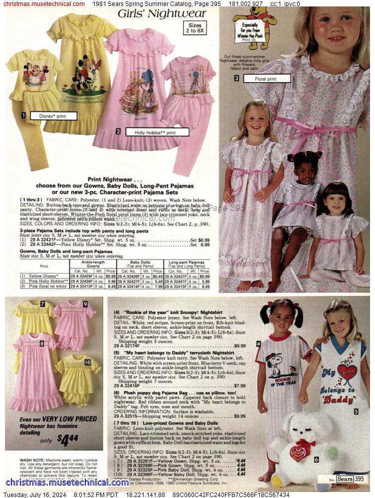 1981 Sears Spring Summer Catalog, Page 395