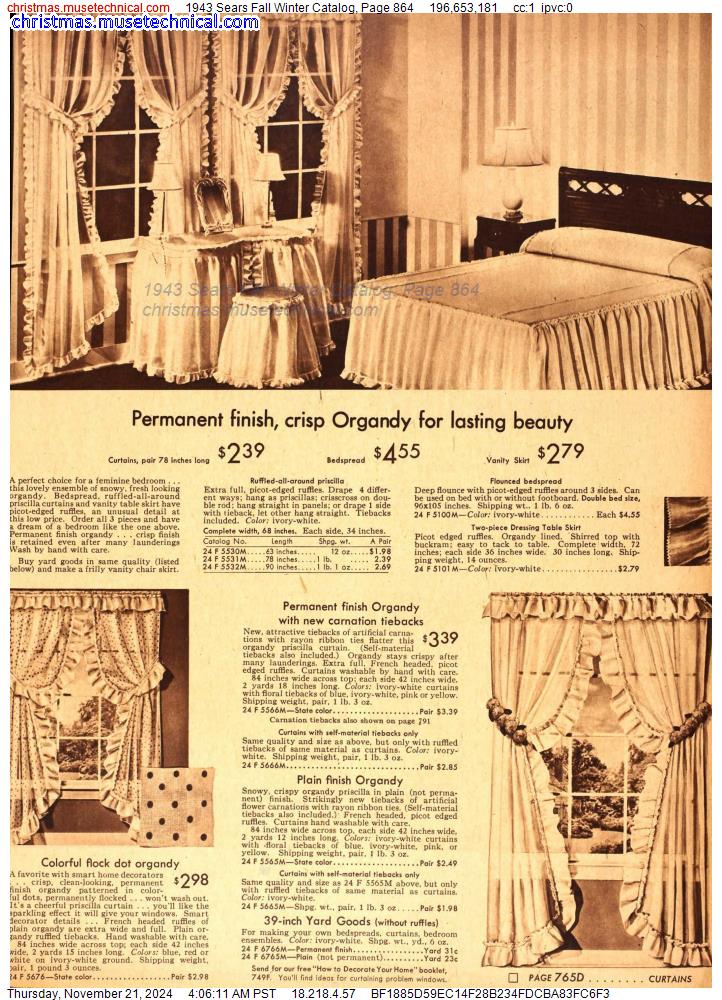 1943 Sears Fall Winter Catalog, Page 864