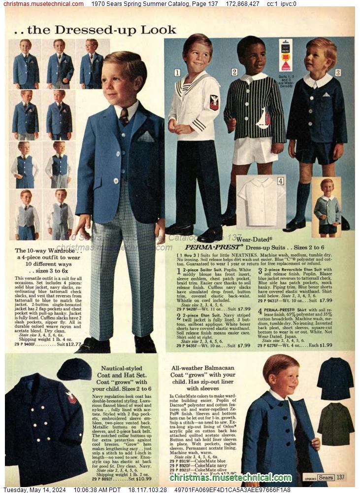 1970 Sears Spring Summer Catalog, Page 137