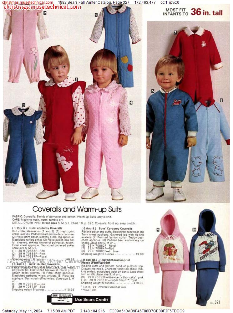 1982 Sears Fall Winter Catalog, Page 327