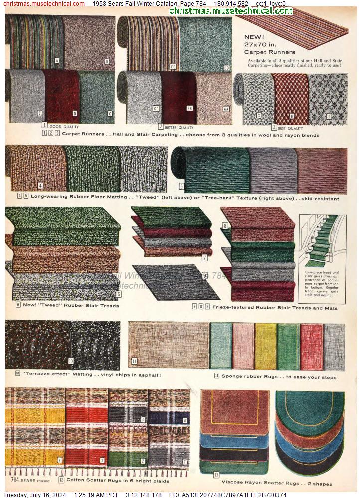 1958 Sears Fall Winter Catalog, Page 784