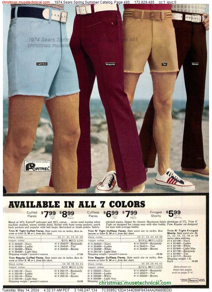 1974 Sears Spring Summer Catalog, Page 495