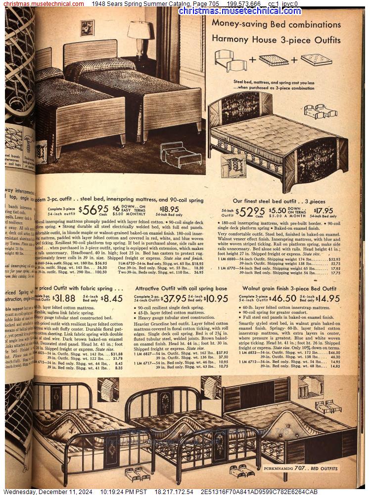 1948 Sears Spring Summer Catalog, Page 705