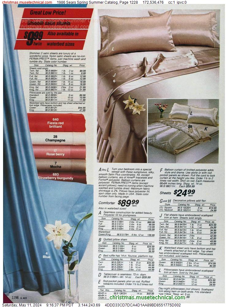 1986 Sears Spring Summer Catalog, Page 1228