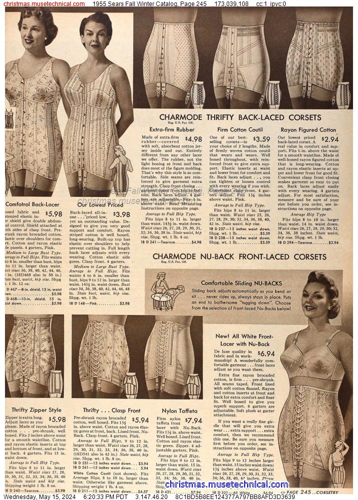 1955 Sears Fall Winter Catalog, Page 245
