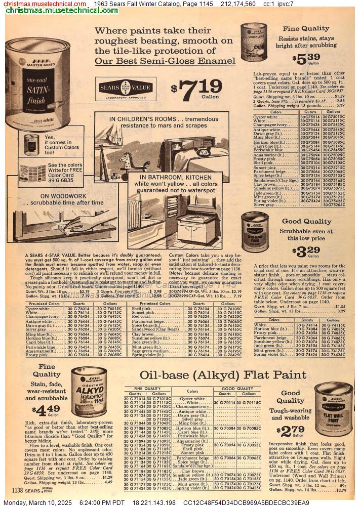 1963 Sears Fall Winter Catalog, Page 1145