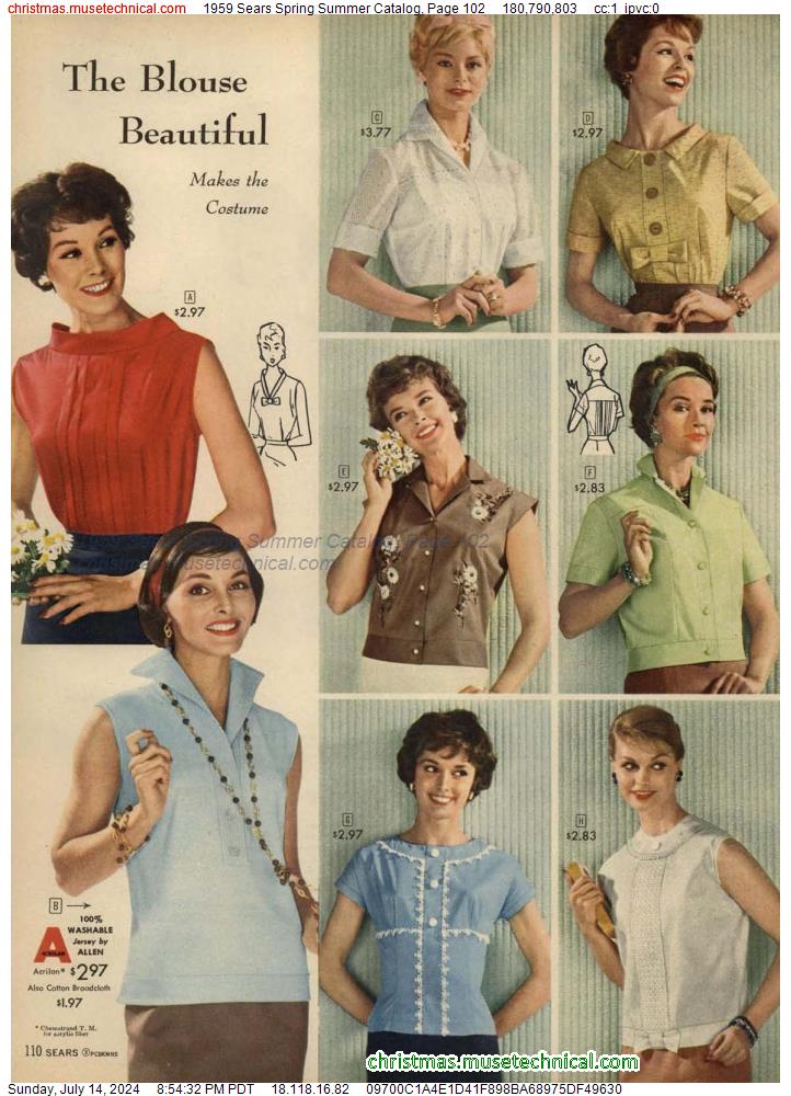 1959 Sears Spring Summer Catalog, Page 102