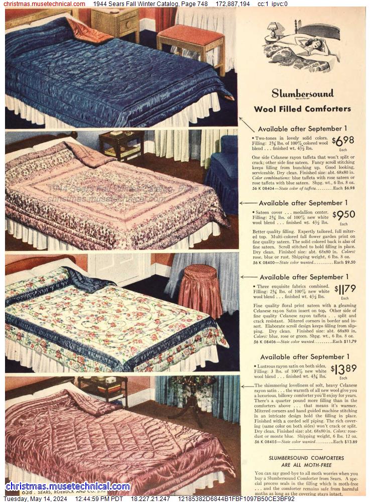 1944 Sears Fall Winter Catalog, Page 748