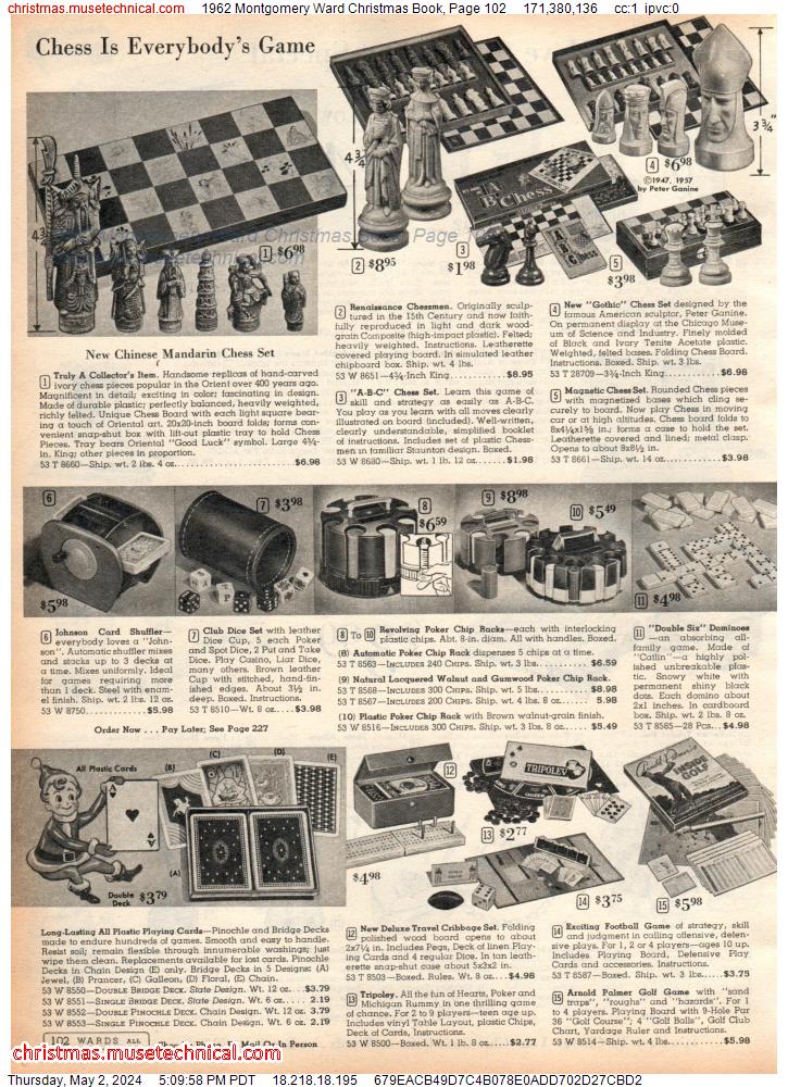 1962 Montgomery Ward Christmas Book, Page 102