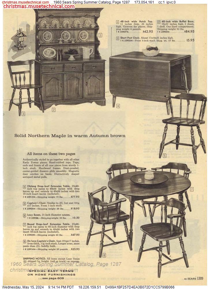 1960 Sears Spring Summer Catalog, Page 1287