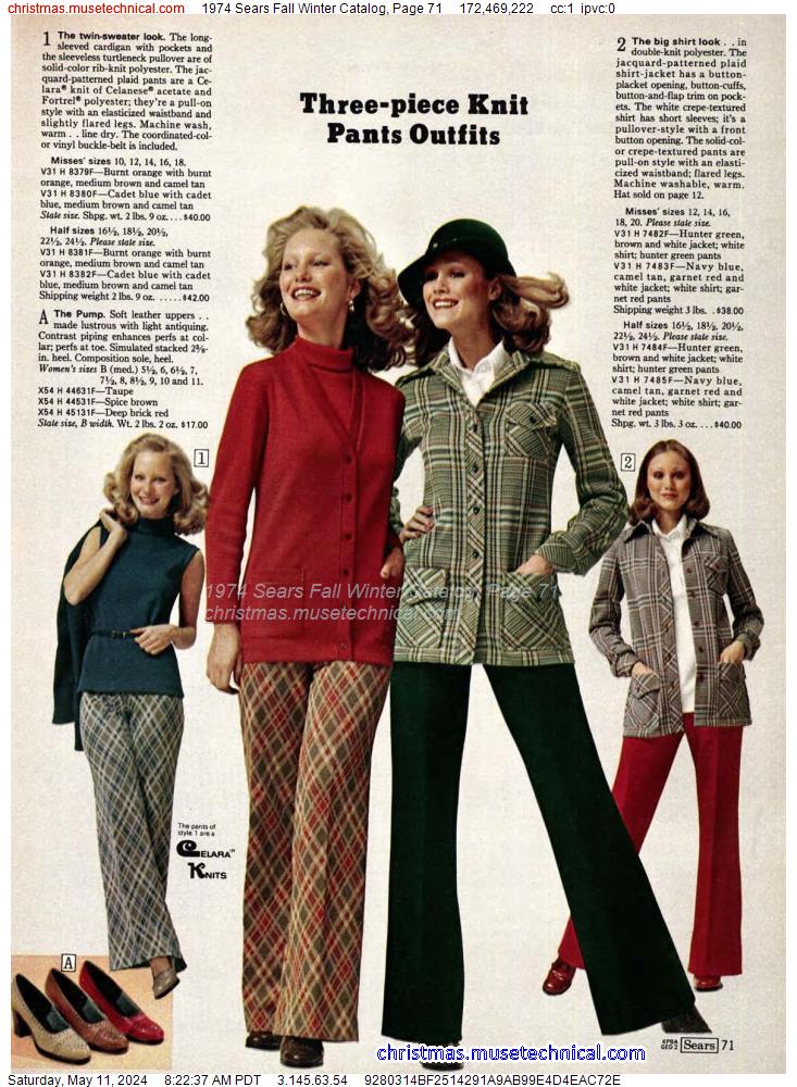 1974 Sears Fall Winter Catalog, Page 71