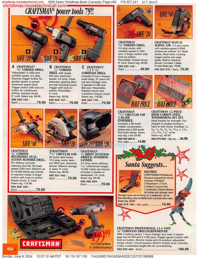 1998 Sears Christmas Book (Canada), Page 490