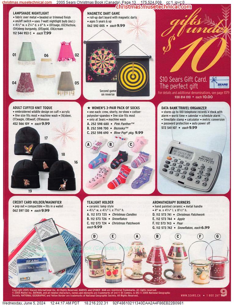 2005 Sears Christmas Book (Canada), Page 13