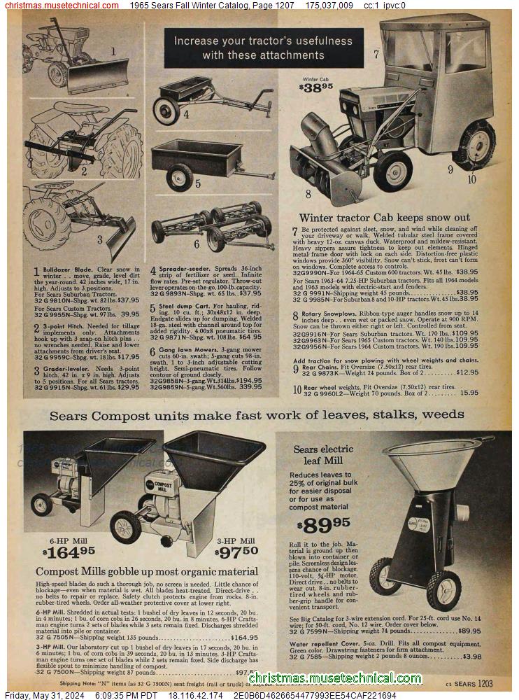 1965 Sears Fall Winter Catalog, Page 1207