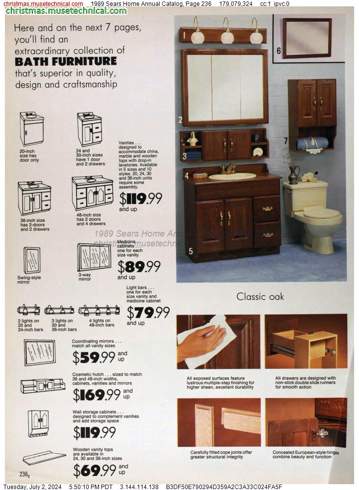 1989 Sears Home Annual Catalog, Page 236
