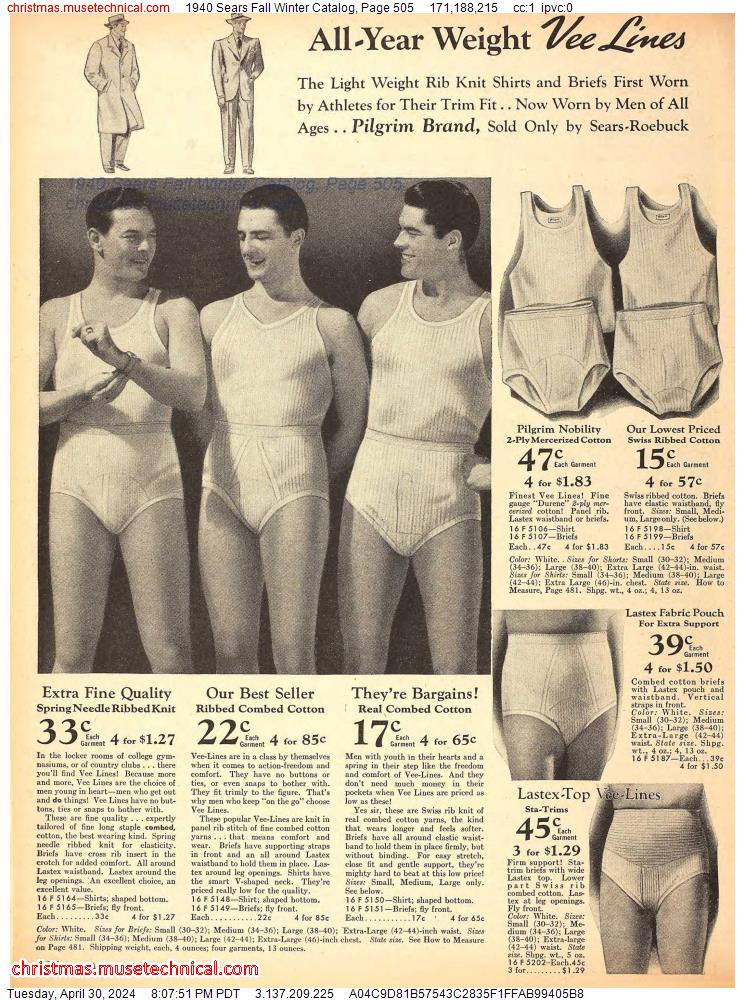 1940 Sears Fall Winter Catalog, Page 505