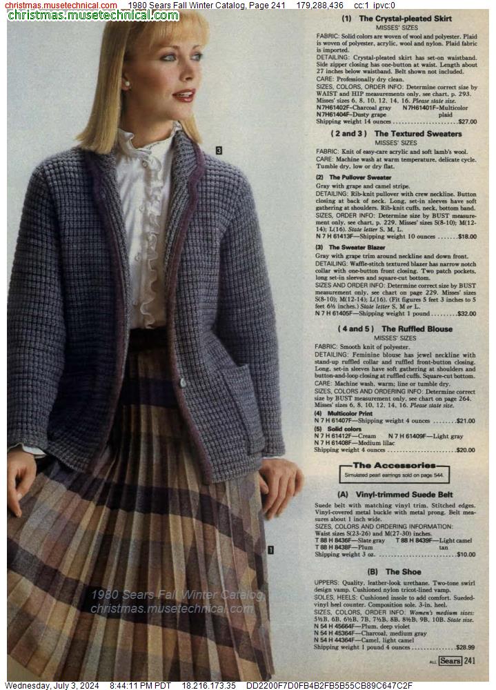 1980 Sears Fall Winter Catalog, Page 241