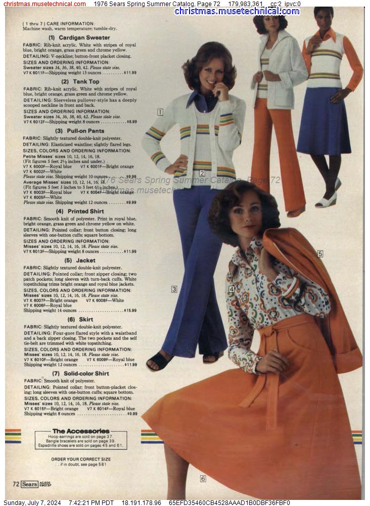1976 Sears Spring Summer Catalog, Page 72