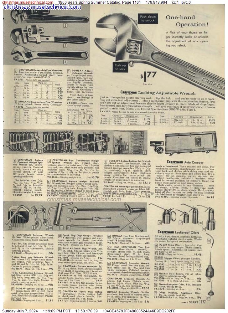 1960 Sears Spring Summer Catalog, Page 1161