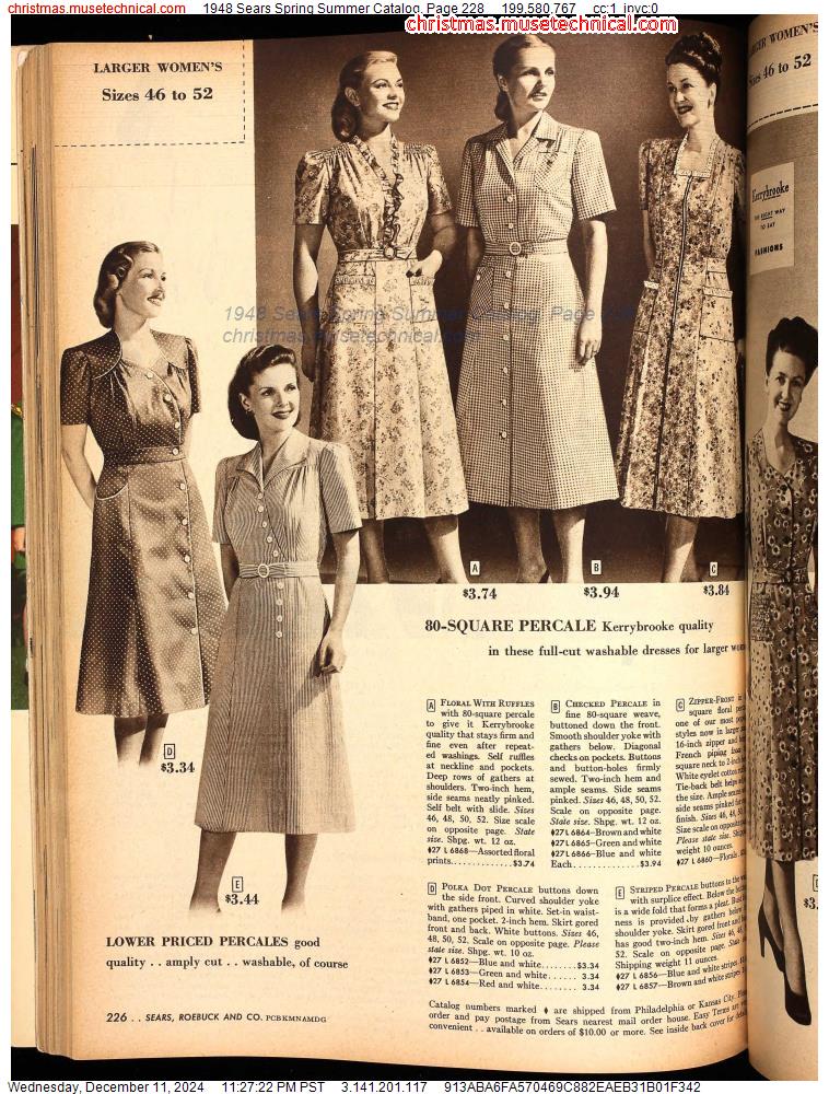 1948 Sears Spring Summer Catalog, Page 228