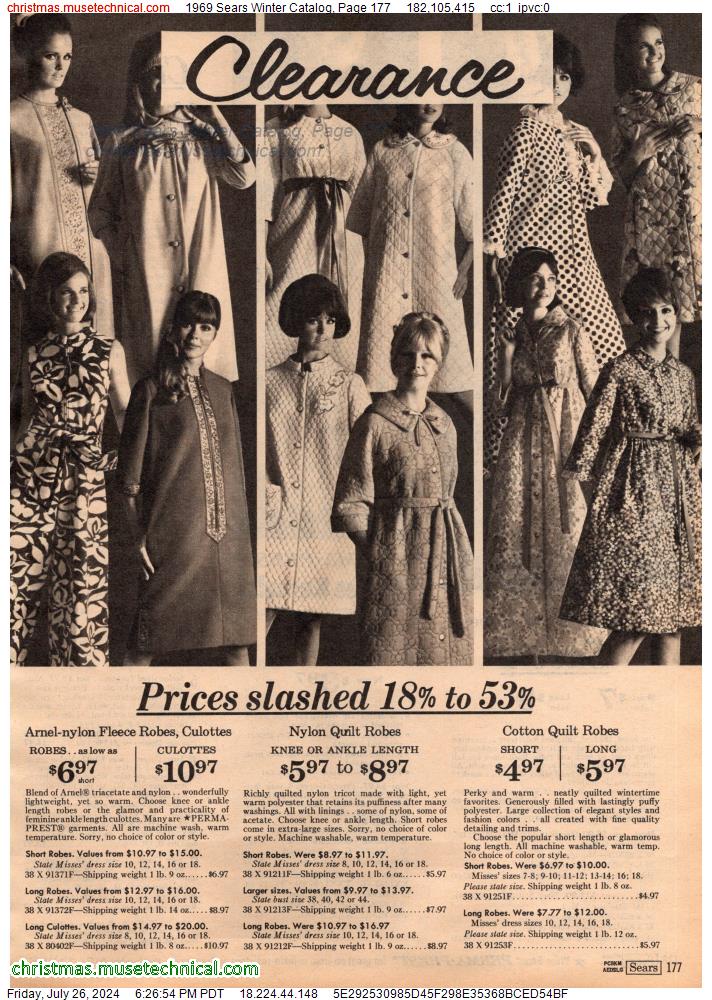 1969 Sears Winter Catalog, Page 177