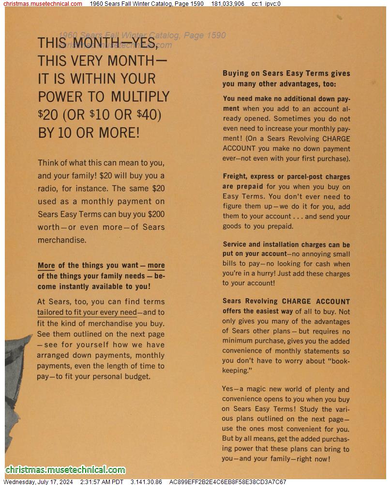 1960 Sears Fall Winter Catalog, Page 1590