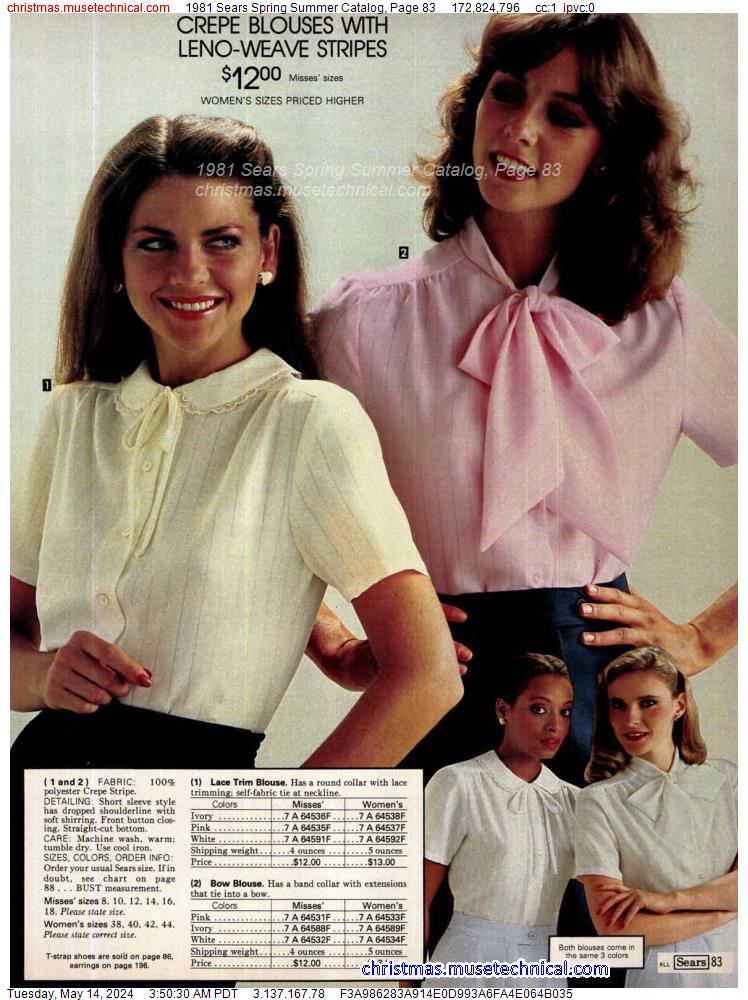 1981 Sears Spring Summer Catalog, Page 83