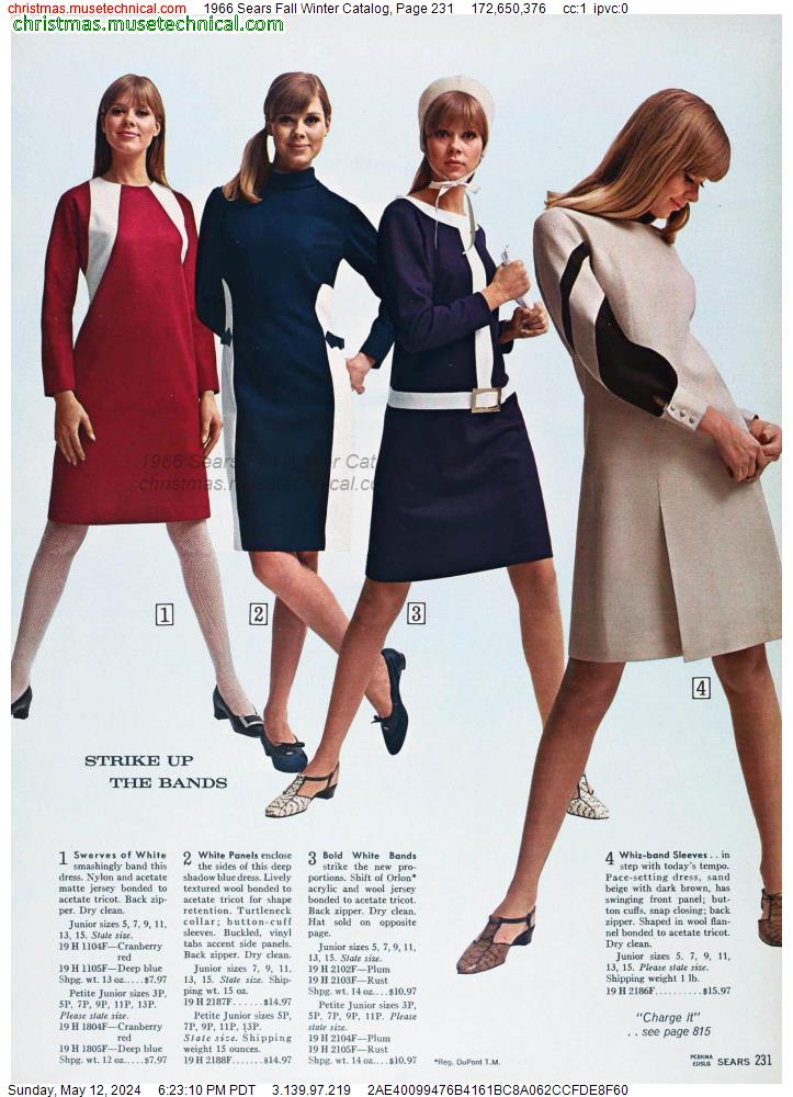 1966 Sears Fall Winter Catalog, Page 231