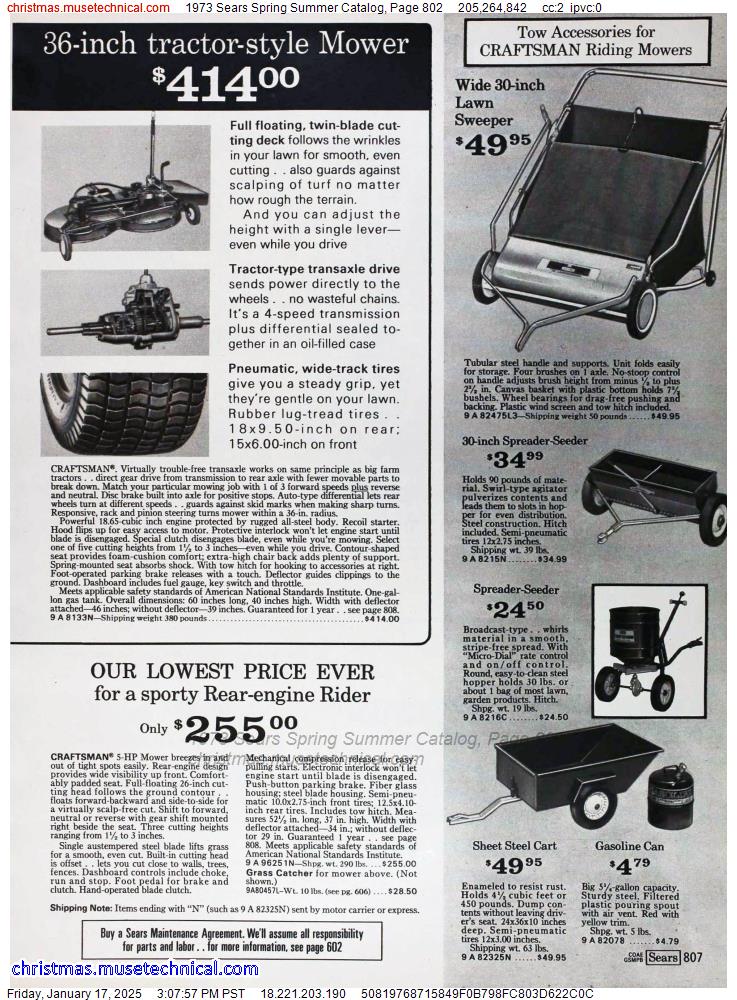 1973 Sears Spring Summer Catalog, Page 802