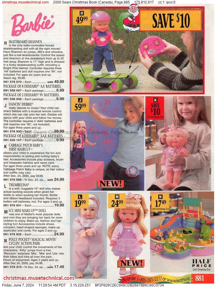 2000 Sears Christmas Book (Canada), Page 885