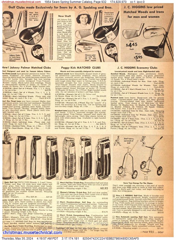 1954 Sears Spring Summer Catalog, Page 932