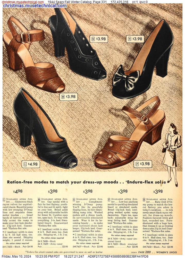 1944 Sears Fall Winter Catalog, Page 331