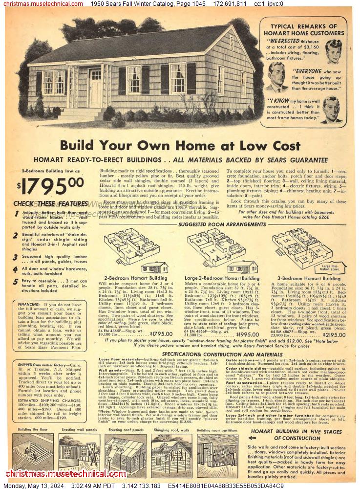 1950 Sears Fall Winter Catalog, Page 1045