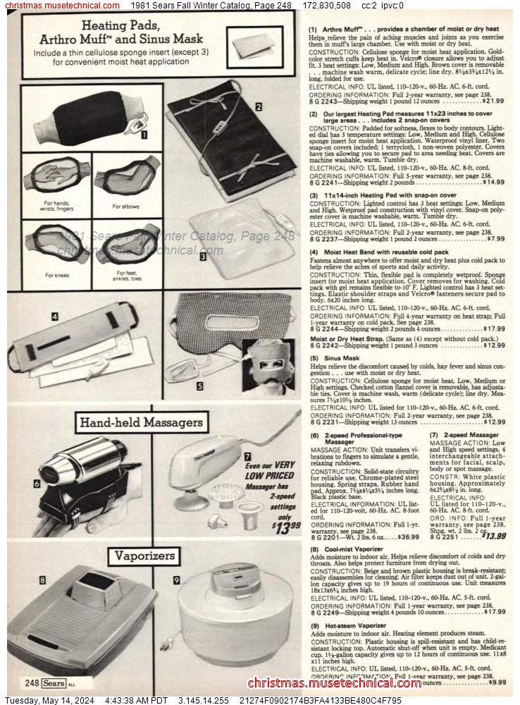 1981 Sears Fall Winter Catalog, Page 248